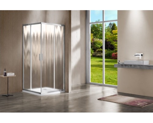Душевой уголок Vincea Garda VSS-1G8090CH 90х80 профиль Хром стекло шиншилла