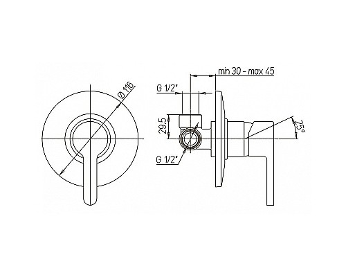 Гигиенический душ со смесителем Paini Arona ARCR690/574 Хром