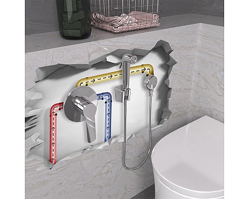 Гигиенический душ со смесителем Paini Arona ARCR690/574 Хром