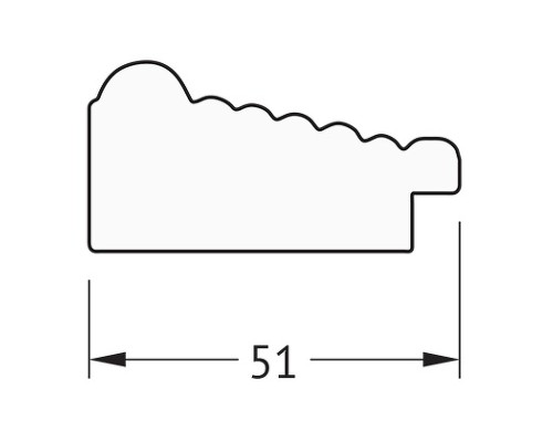 Зеркало Evoform Definite 143х53 BY 1069 в багетной раме - Сухой тростник 51 мм