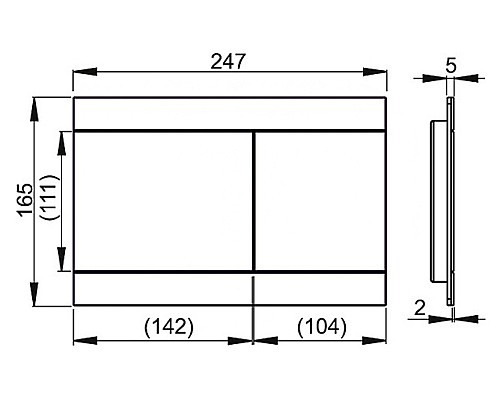 Кнопка смыва AlcaPlast Flat FUN-ANTIC бронза