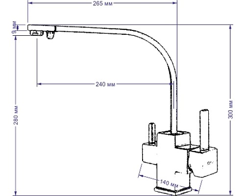 Смеситель для кухни Seaman Barcelone SSL-5390-WP Хром
