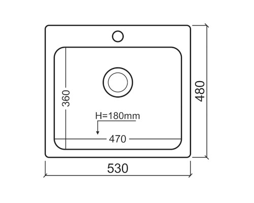 Кухонная мойка Reflection Etude 53 RF0353GR Серая