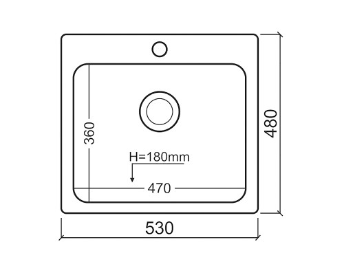 Кухонная мойка Reflection Etude 53 RF0353GR Серая