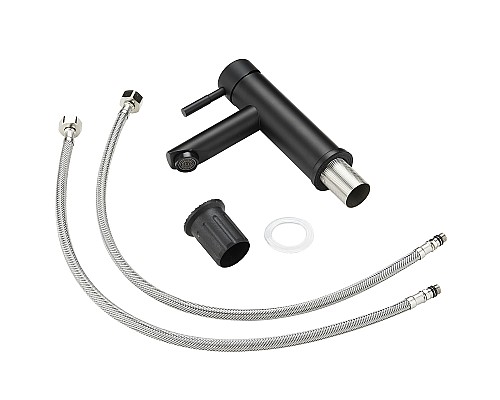 Смеситель для раковины Orange Steel M99-021b Черный матовый