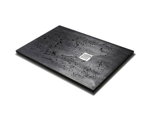 Душевой поддон из искусственного камня Veconi Tezeo 120x80 Черный