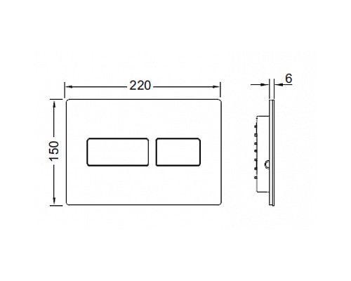 Панель смыва TECE solid 9240433