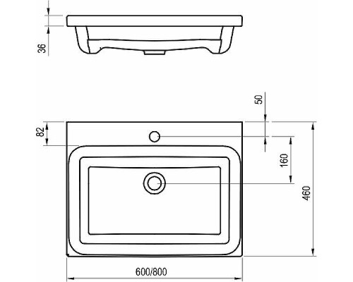 Раковина Ravak Comfort 60 XJX01260001 Белая