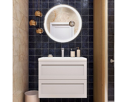 Тумба под раковину Art&Max AM-Platino-750-2C-SO-BM подвесная Белый матовый