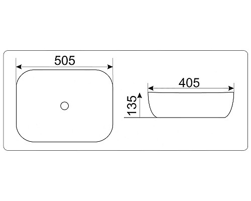 Раковина-чаша CeramaLux 50 D1302H009 Серебро