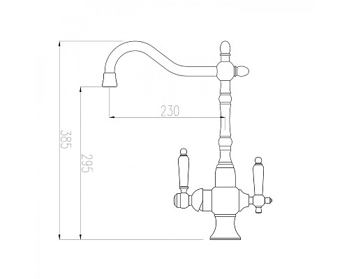 Смеситель для кухонной мойки ZORG Sanitary ZR 336 YF-50 SATIN