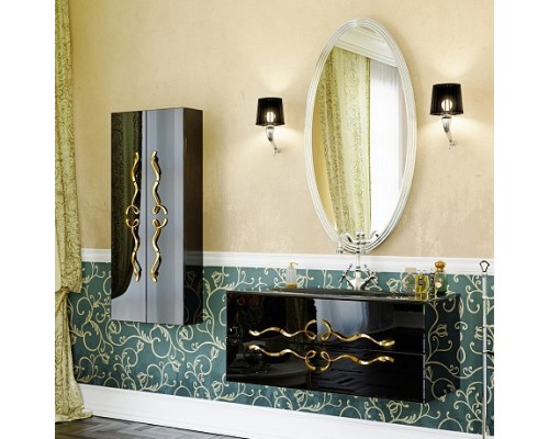 Шкаф пенал Clarberg Due amanti 25 DUE0525BLK Черный без ручек