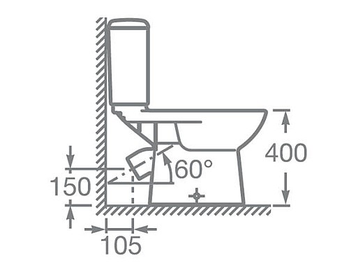 Унитаз компакт Roca Access 34P23900Y с бачком и сиденьем Микролифт