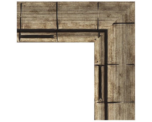 Зеркало Evoform Exclusive 93х63 BY 1176 с фацетом в багетной раме - Серебряный бамбук 73 мм