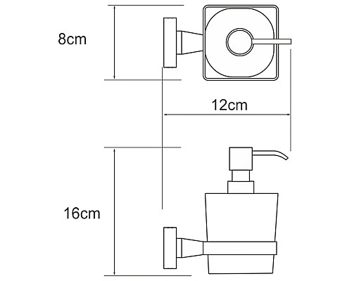 Дозатор для жидкого мыла WasserKRAFT Dill K-3999 Хром