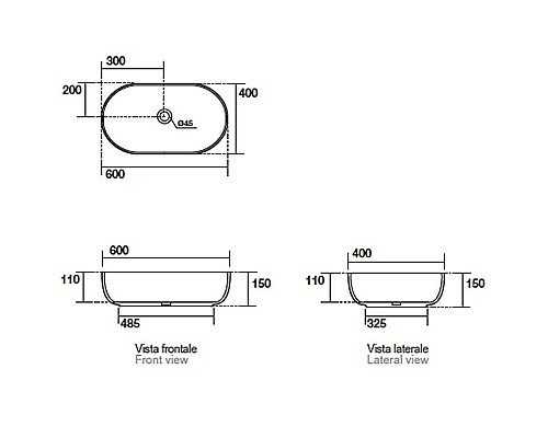Раковина-чаша Kerasan Nolita 60 534381 Nocciola matt