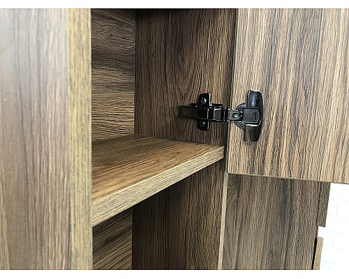 Зеркало со шкафом Comforty Бордо 90 00-00006663 Дуб тёмно-коричневый