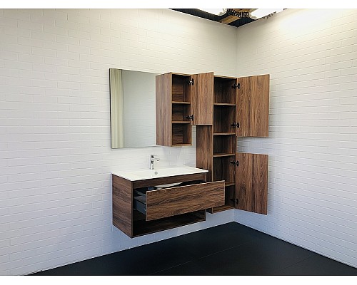 Зеркало со шкафом Comforty Бордо 90 00-00006663 Дуб тёмно-коричневый