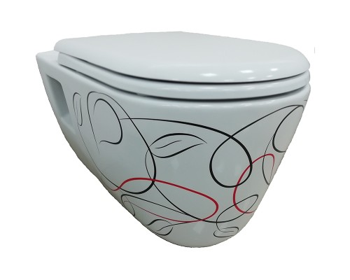 Унитаз Creavit Patera TP328.001Z0 подвесной Белый с декором без сиденья