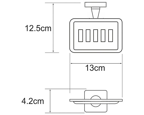 Мыльница WasserKRAFT Dill K-3969 Хром