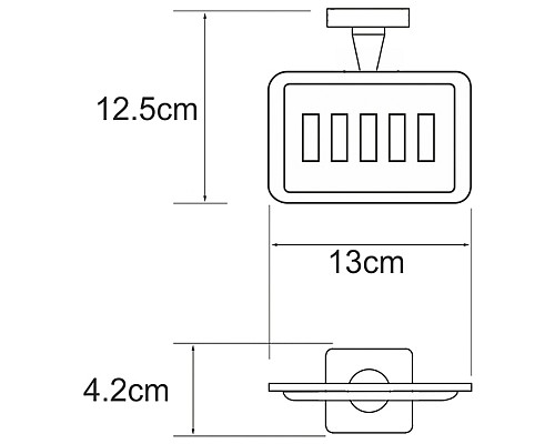 Мыльница WasserKRAFT Dill K-3969 Хром