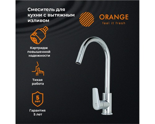Смеситель для кухни Orange Alfi Хром