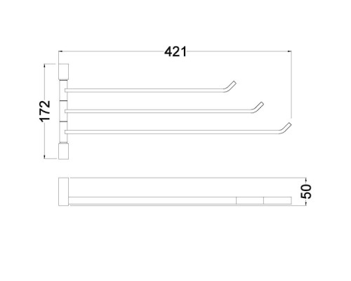 Держатель для полотенец Schein Allom 22834 Хром
