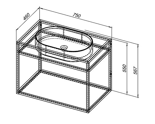 Консоль под раковину Allen Brau Liberty 75 1.33001.60 Медь браш