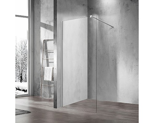 Душевая перегородка Vincea Walk-In 110 VSW-1H110CL профиль Хром стекло прозрачное