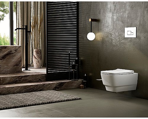 Унитаз биде Boheme Bello 971-2-W подвесной Белый глянец без сиденья