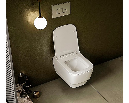 Унитаз биде Boheme Bello 971-2-W подвесной Белый глянец без сиденья