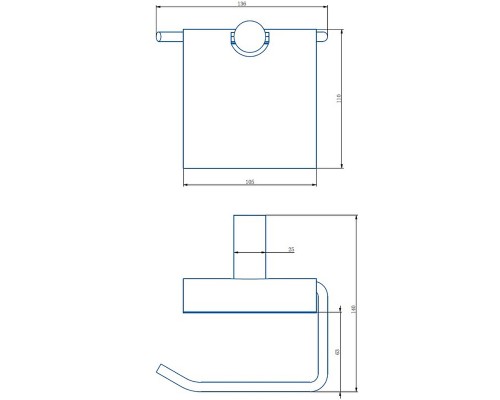 Держатель туалетной бумаги Haiba HB8403 с крышкой Нержавеющая сталь