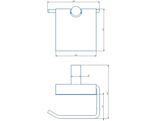 Держатель туалетной бумаги Haiba HB8403 с крышкой Нержавеющая сталь