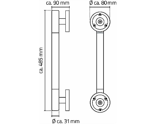 Поручень Ridder Ken А262410 Хром Черный