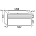 Тумба с раковиной Burgbad Fiumo 120 SFXN122F3956FOT2G0200C0001*1 подвесная Белая глянцевая
