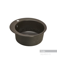 Мойка для кухни Иверия круглая кофе Aquaton