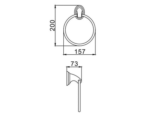Кольцо для полотенец Frap F15 F1504 Хром