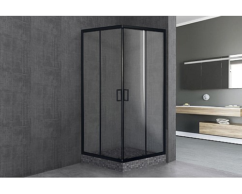 Душевой уголок Royal Bath HPD 100х90 RB9100HPD-T-BL профиль Черный стекло прозрачное