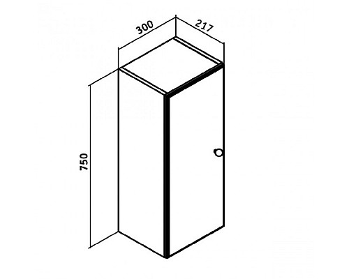 Шкаф навесной Runo Кредо 30 00000000761 универсальный