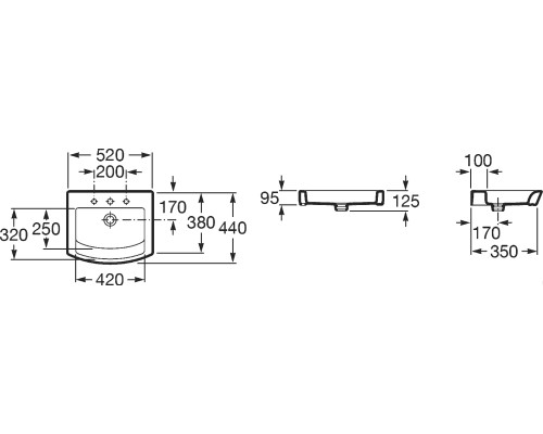 Раковина Roca Hall 52x44 32788200H