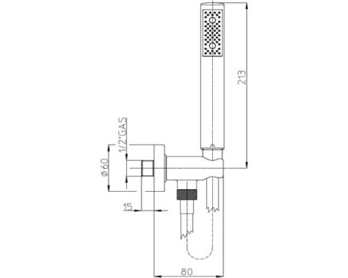 Душевой гарнитур Bossini Zen C12002C.073 Черный матовый