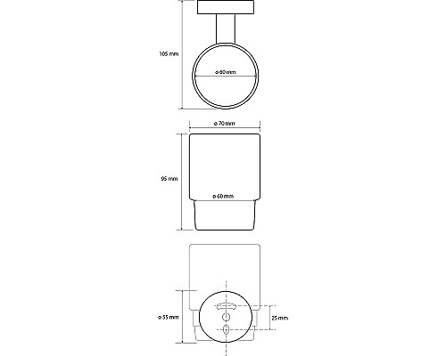 Стакан для зубных щеток Bemeta Brilo 161110012 Золото