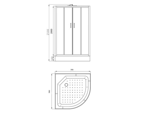 Душевая кабина Parly Classic Эконом 90x90 EC931 без гидромассажа