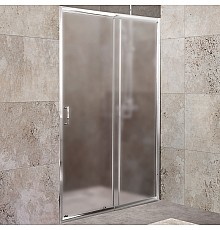 Душевая дверь BelBagno Unique 135 UNIQUE-BF-1-120/135-P-Cr профиль Хром стекло рифленое