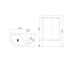 Душевая кабина Royal Bath ВК 120x80 задние стенки Белые