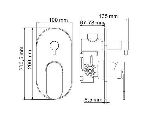 Смеситель WasserKRAFT 7441 для ванны и душа