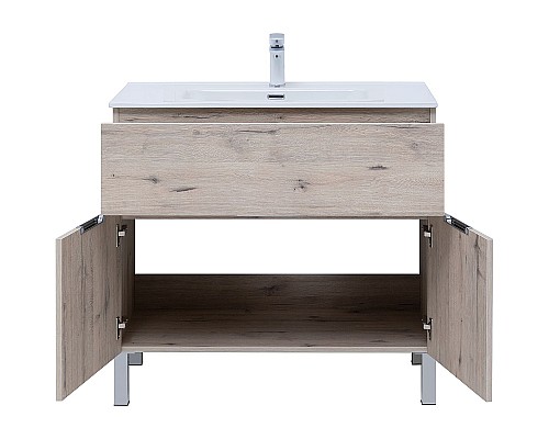 Тумба под раковину Aquanet Алвита New 90 303912 Дуб веллингтон белый