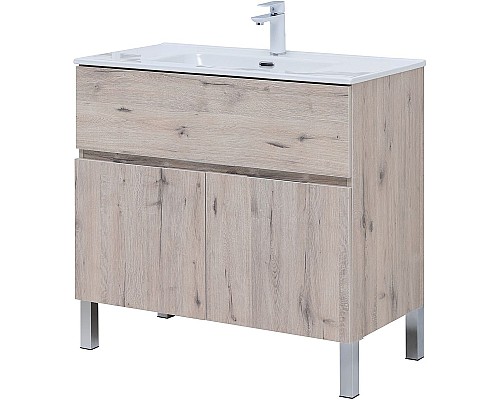Тумба под раковину Aquanet Алвита New 90 303912 Дуб веллингтон белый