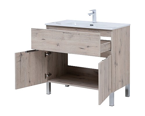 Тумба под раковину Aquanet Алвита New 90 303912 Дуб веллингтон белый