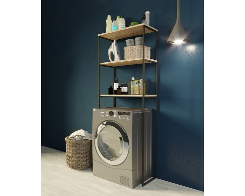Стеллаж 1MarKa Grunge Loft 65 над стиральной машиной Дуб вотан